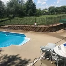 Pool deck and retaining wall cleaning in nicholasville ky 001